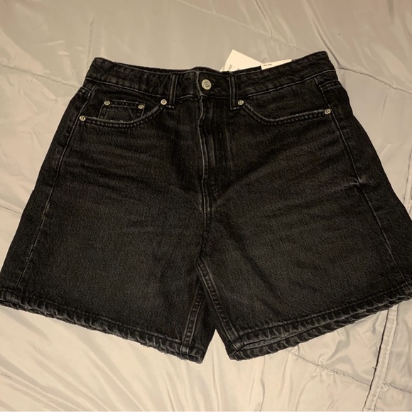 ZARA TRF MID-RISE DENIM SHORTS - BERMUDA SHORTS 90s - Picture 5 of 9
